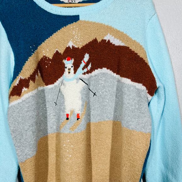 EV1 Alpaca Sweater HEavy Knit Crewneck Long Sleeve Casual Cute - XL - Picture 2 of 6